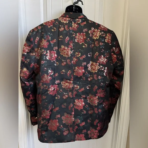 NWT COOFANDY Mens Floral Tuxedo Jackets Slim Fit Suit Blazer Jacket - Picture 5 of 10